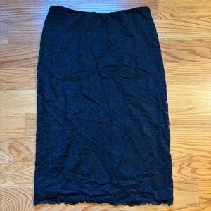 Lola + Sophie black lace skirt size small